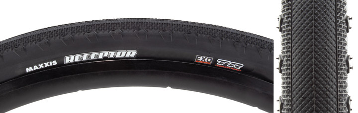 Maxxis Receptor Tire Tubeless, Folding, Black, EXO Casing, Wide Trail 700 x 40 TB00325300