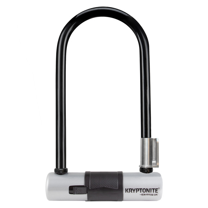Kryptonite Kryptolok Combo U-Lock - Heavy-Duty 12.7mm Hardened Steel, Resettable 4-Digit Combination, Black, 9x4 Inches 005797