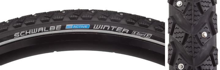 Schwalbe Winter 700x40 Tire - Studded, K-Guard, Reflective Sidewall 11100602.01