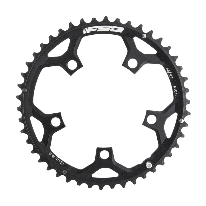 FSA Pro 46T 110mm BCD Aluminum Chainring for 10/11-Speed Road Bikes 371-0246D