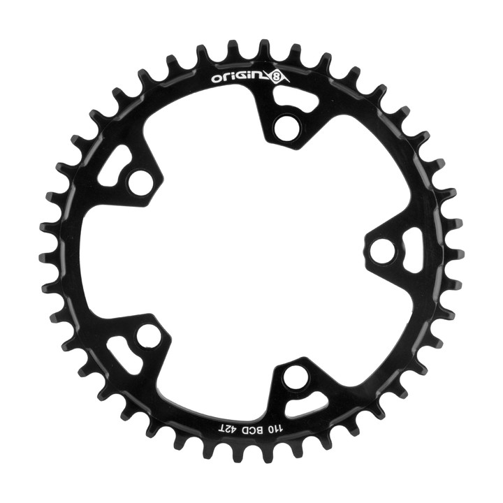 Origin8 Holdfast 1x Chainring 110mm BCD 42T 1x 110mm 5-bolt Black Narrow/Wide 210891