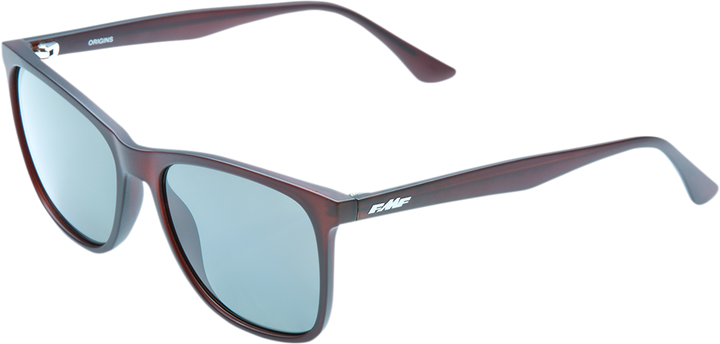 Fmf Origins Sunglasses - Matte Crystal Rootbeer - Gray Polarized Lens F-61504-711-01