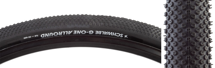 Schwalbe G-One Allround 700x35C Tubeless Gravel Bike Tire Addix Green and RaceGuard 11654655