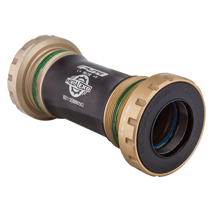 FSA MTB Stainless Steel MegaExo Bottom Bracket - BSA, CNC Machined, Ceramic Bearings 200-1852