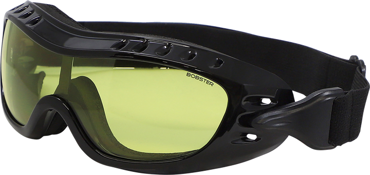 Bobster Night Hawk Goggle - Gloss Black - Yellow Lens BHAWK01Y