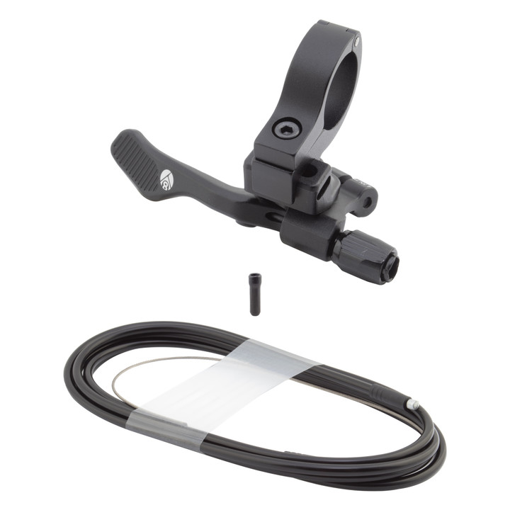 Origin8 Hangtime Dropper Post Remote Lever Kit - Alloy, Flat Bar, Black 52758
