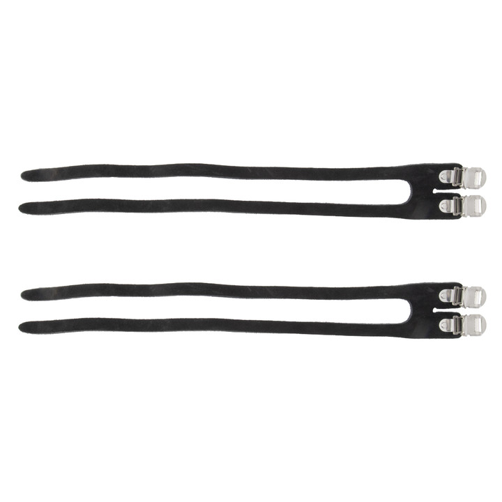 Exustar Double Leather Toe Straps Stainless Steel Buckles E-EMM152