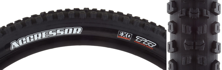 Maxxis Aggressor Tire Tubeless, Folding, Black, Dual, EXO Casing  27.5x 2.3 TB91009100