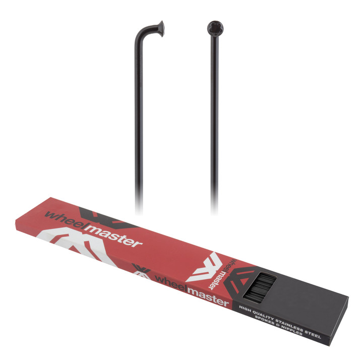Black Stainless Steel J-Bend Bicycle Spokes 14G 281mm (75 Pack) 56287