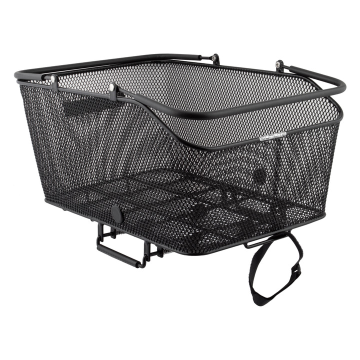 Sunlite Steel Mesh Rack Top Grocery Basket - Powder-Coated, Spring-Loaded QR Mount 90261