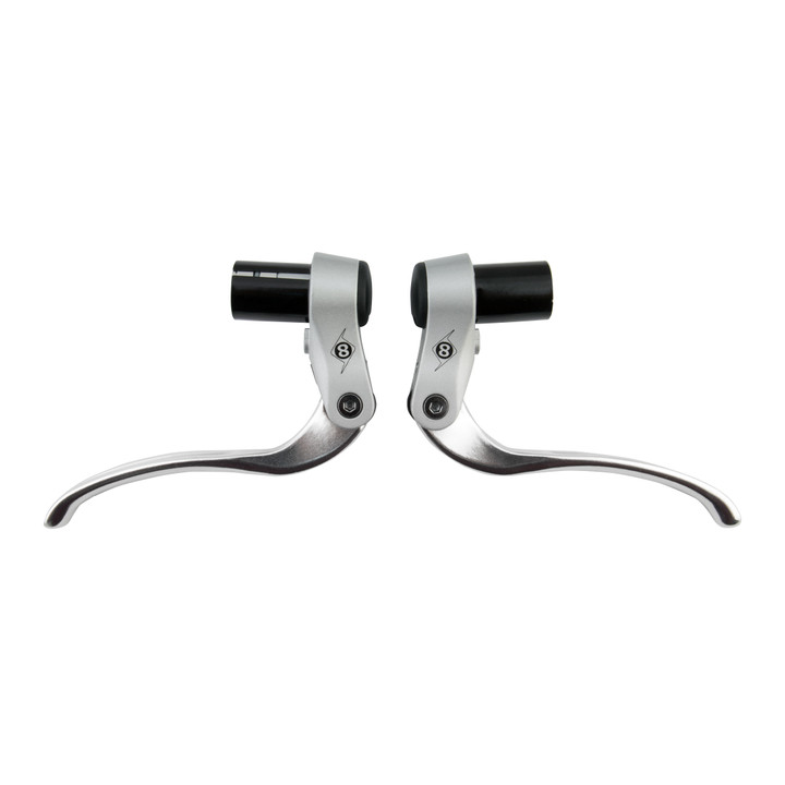 Origin8 Multi-Sport Alloy Bar End Brake Levers - Silver Pair 13456