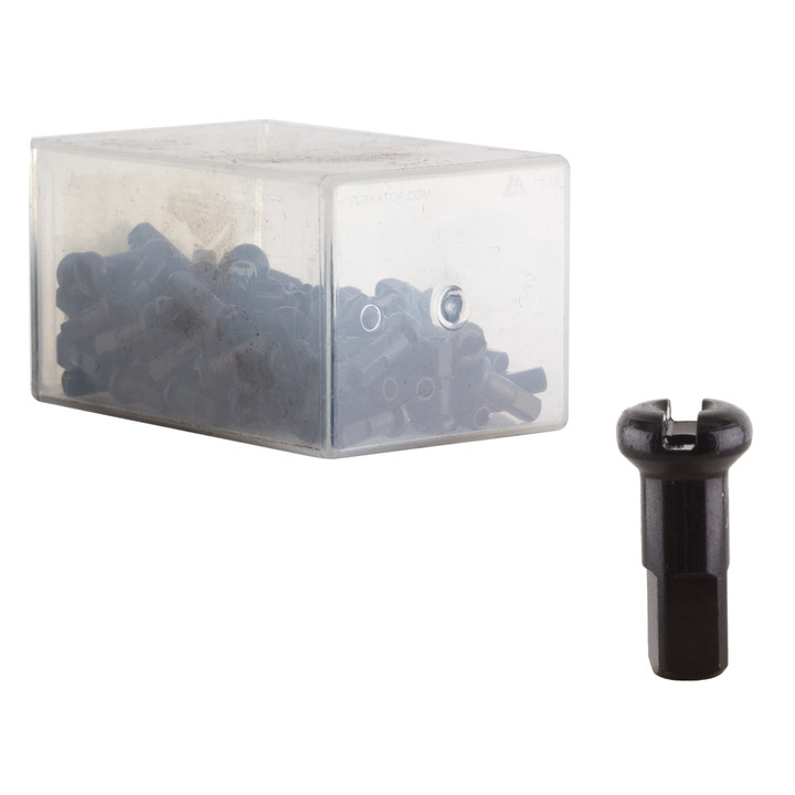 DT Swiss Standard Aluminum Alloy Spoke Nipples 2.0 x 12mm Black Box of 100 N0AA20120S0100