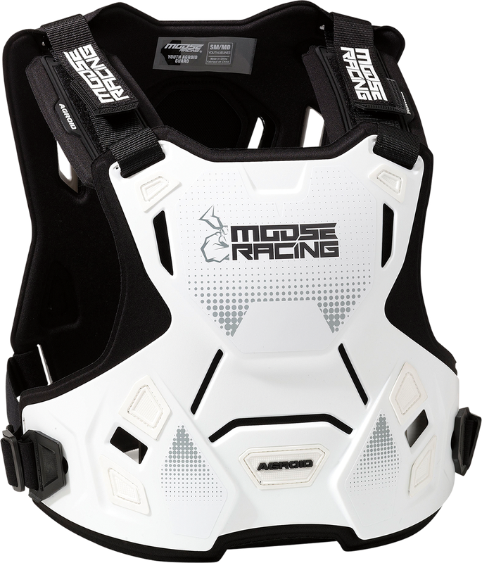 Moose Offroad Youth Agroid Chest Guard - White - S/M 2701-1118