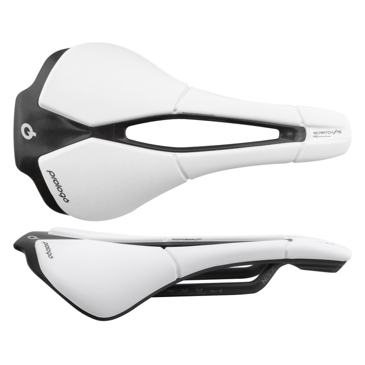 Prologo Scratch M5 PAS Road and Off-Road Bike Saddle MSS and Nano Carbon Rails SCMPNA0WB00-AM