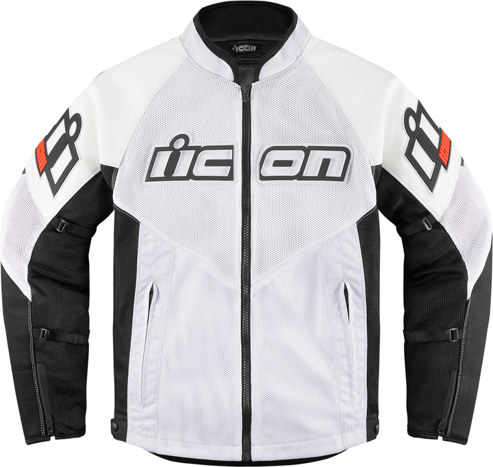 Icon Mesh Af Leather Jacket - White - Small 2810-3902
