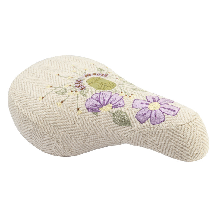 Saddle Odyssey MX Pivotal Bloom BMX V2 Fat Cream Corduroy W/Flowers 490136