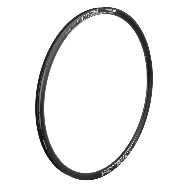 Rim DT Swiss 700C 622X22.5 R500 28 Bk/Disc Sleeved 500G OEM 470616