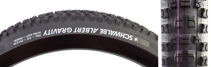 Tire Schwalbe Albert 29X2.5 Evo Gravity Pro Radial Bk/Bsk Addix U-SoFront Tlr E50 Fold 594198