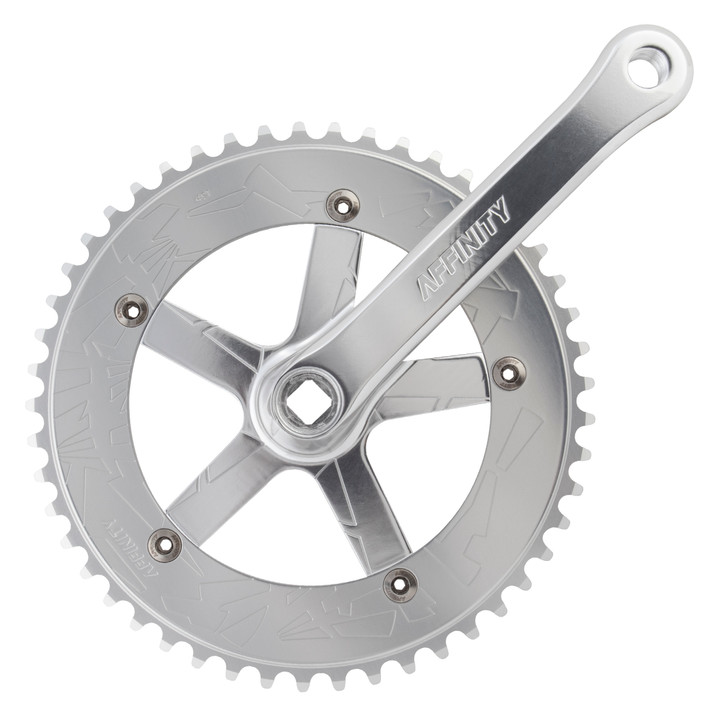 Crankarm Set Affinity 165 144 Bcd W/Bb Polished-Silver 211768