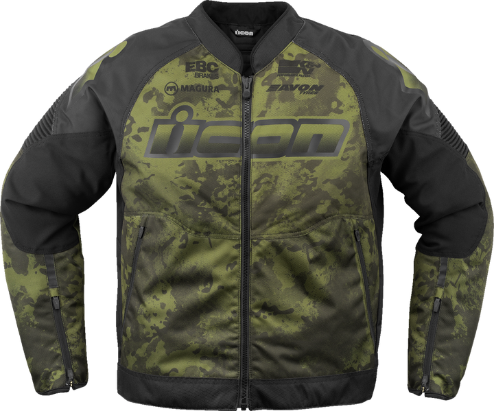Icon Overlord3 Magnacross Jacket - Green Camo - 2Xl 2820-6722