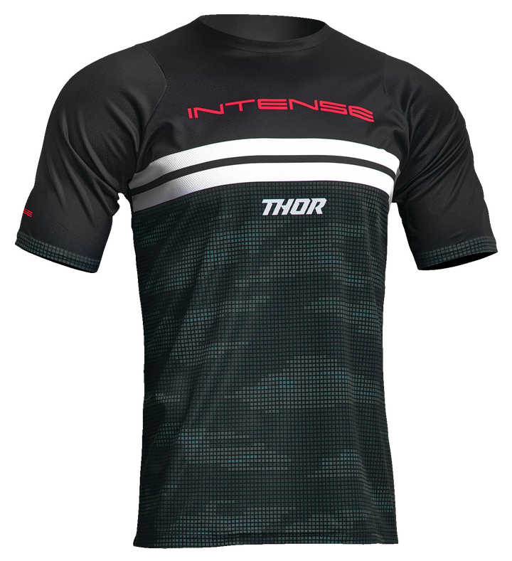Thor Intense Assist Decoy Short-Sleeve Jersey - Black/Camo - Large 5020-0195