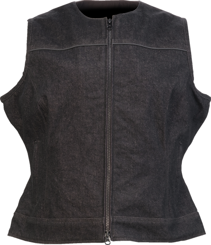 Z1R Women'S Denim Vest - Black - Small 2831-0107