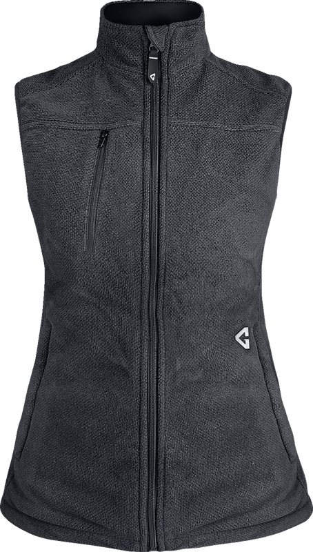 Gerbing Heated Clothing Women'S 7V Thermite Heated Fleece Vest 2.0 - Gray - Xs GER-TFVST-7V-W-GXS