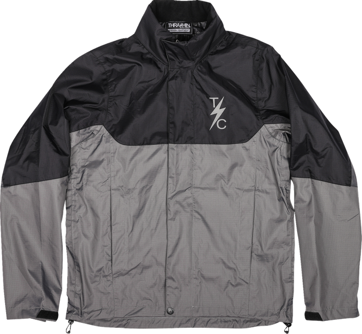 Thrashin Supply Co. Mission Wp Rain Jacket - Black/Gray - Large TMJ-11-10