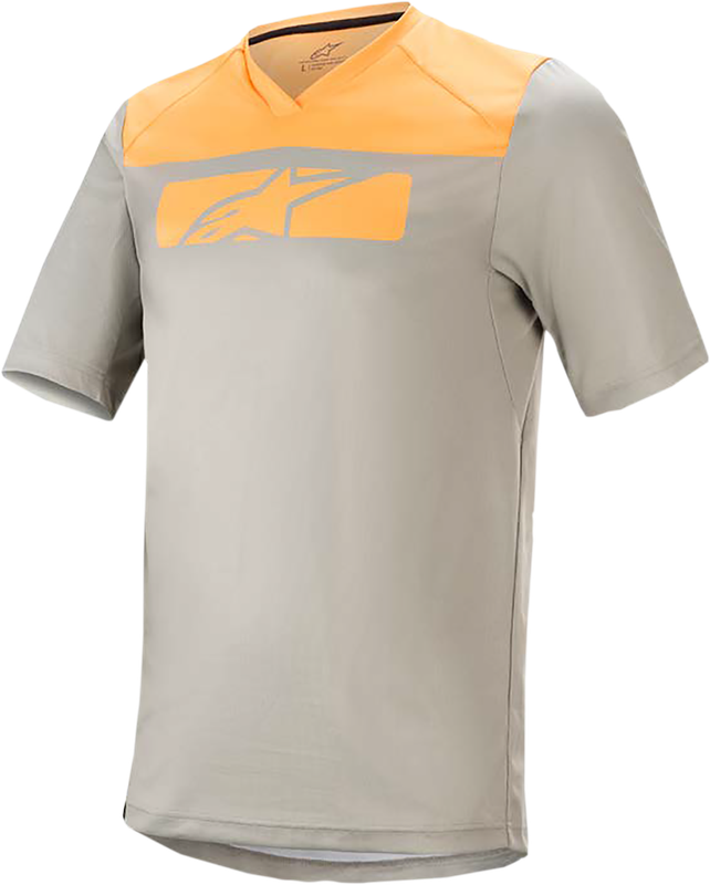 Alpinestars Drop 4.0 Short-Sleeve Jersey - Gray Steel/Tangerine - Medium 1766220-6004-MD