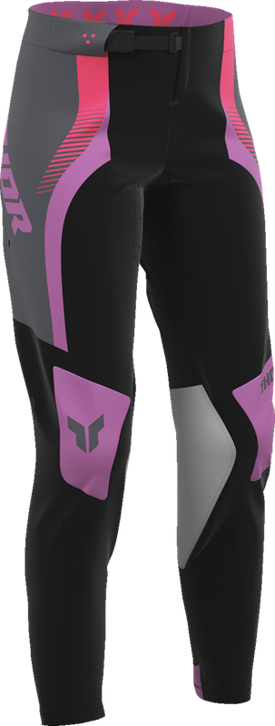Thor Women'S Sportmode Velocity Pants - Black/Orchid - Us 3/4 2902-0401