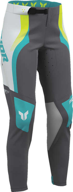 Thor Women'S Sportmode Velocity Pants - Gray/Aqua - Us 13/14 2902-0414