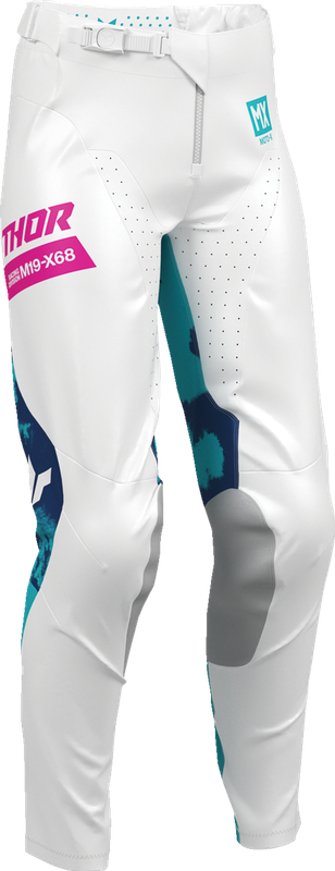Thor Women'S Launchmode Bleach Pants - White/Aqua - Us 7/8 2902-0419