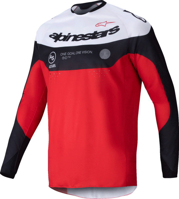 Alpinestars Pro-Dura Long-Sleeve Jersey - Black/Bright Red/White - 2XL 3760125-1342-2X