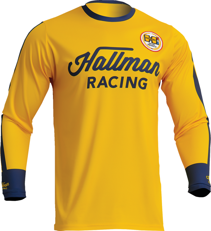 Thor Hallman Differ Roosted Jersey - Lemon/Navy - Small 2910-7121