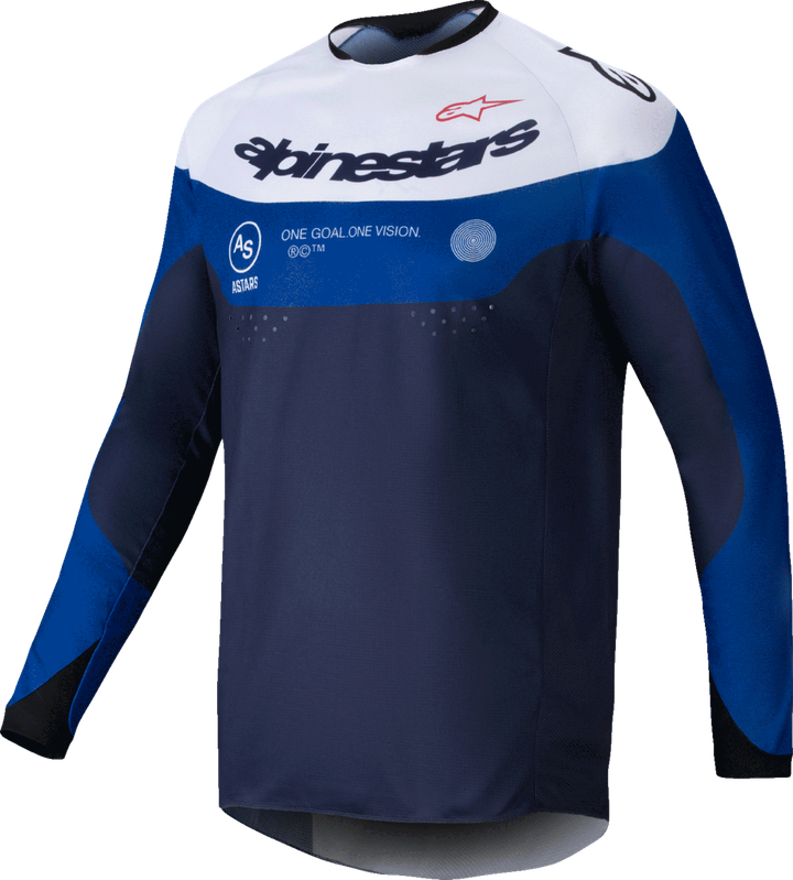 Alpinestars Pro-Dura Long-Sleeve Jersey - Navy/Bright Blue/White - Small 3760125-7174-S