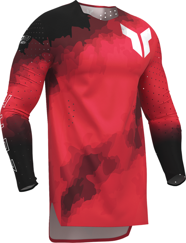 Thor Sportmode Carbon Jersey - Black/Red - Large 2910-8729