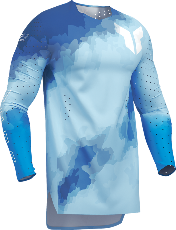 Thor Sportmode Carbon Jersey - Electric Blue/Powder Blue - Large 2910-8734