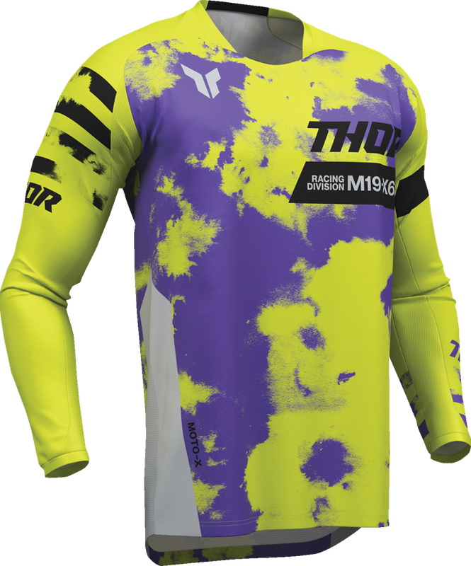 Thor Youth Launchmode Bleach Jersey - Gray/Acid - Xs 2912-2579