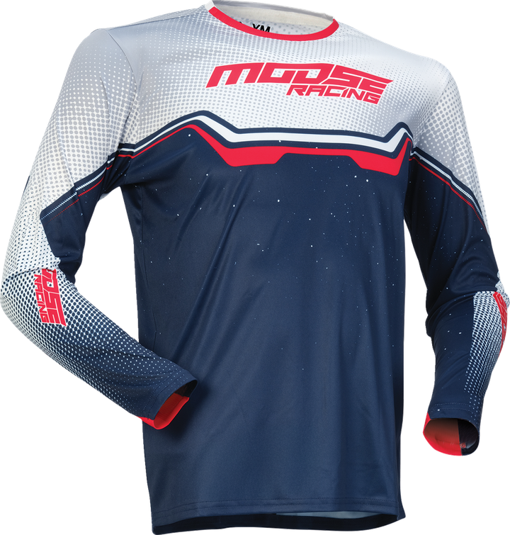 Moose Offroad Youth Qualifier Jersey - Red/White/Blue - Xs 2912-2626