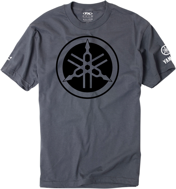 Factory Effex Yamaha Tuning Fork T-Shirt - Charcoal Gray - Large 16-88292