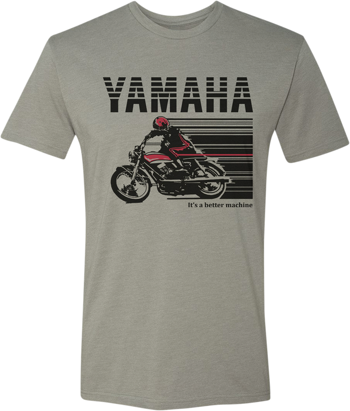 Yamaha Apparel Yamaha Cycle T-Shirt - Stone Gray/Red - Small NP21S-M1968-S