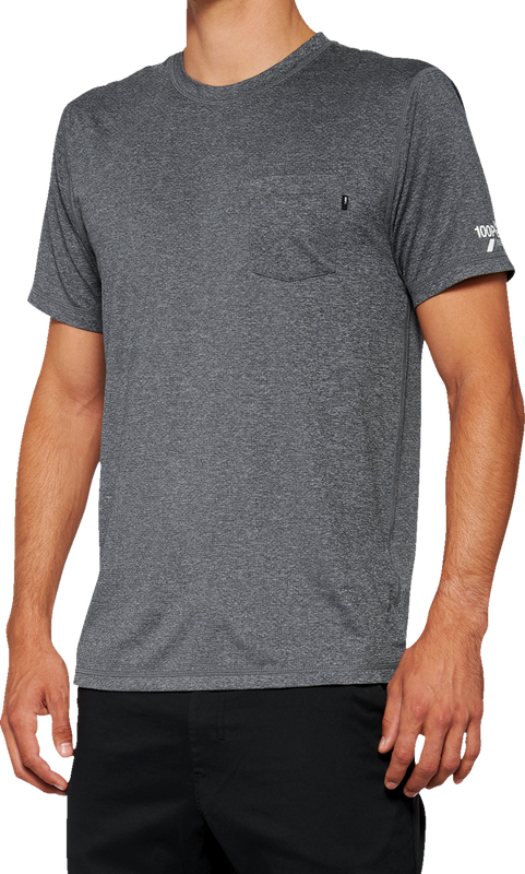 100% Mission Athletic T-Shirt - Charcoal - Small 20014-00010
