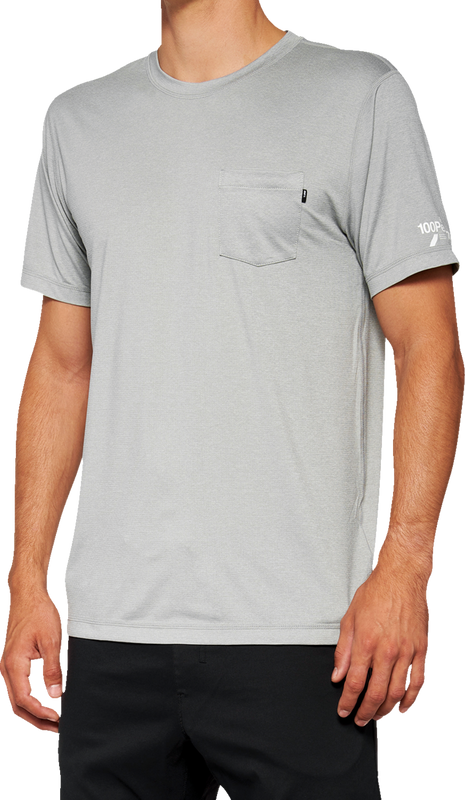 100% Mission Athletic T-Shirt - Gray - Medium 20014-00006
