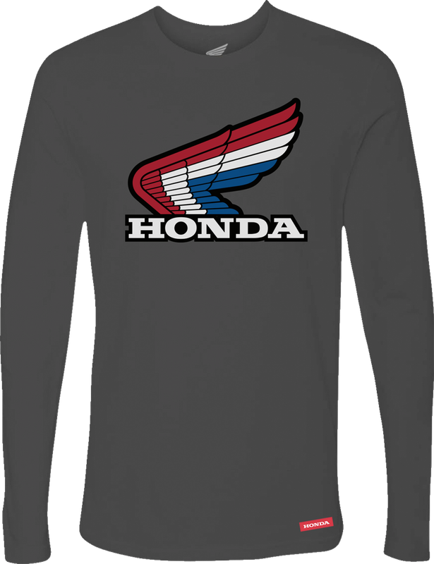 Honda Apparel Honda Wing Long-Sleeve T-Shirt - Charcoal - Medium NP21S-M3023-M