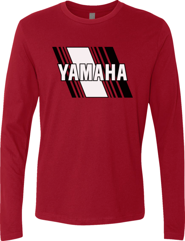 Yamaha Apparel Yamaha Heritage Diagonal Long-Sleeve T-Shirt - Red - Xl NP21S-M3119-XL