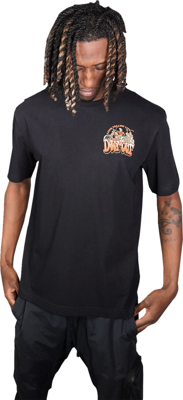Lethal Threat Down-N-Out 4 Life T-Shirt - Black - Large DT10044L