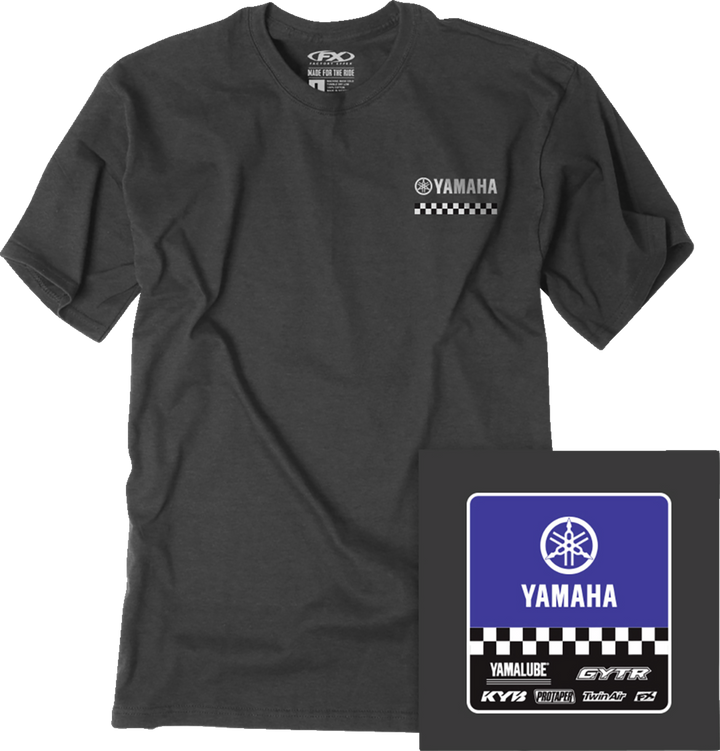 Factory Effex Yamaha Starting Line T-Shirt - Heather Charcoal - Xl 27-87206