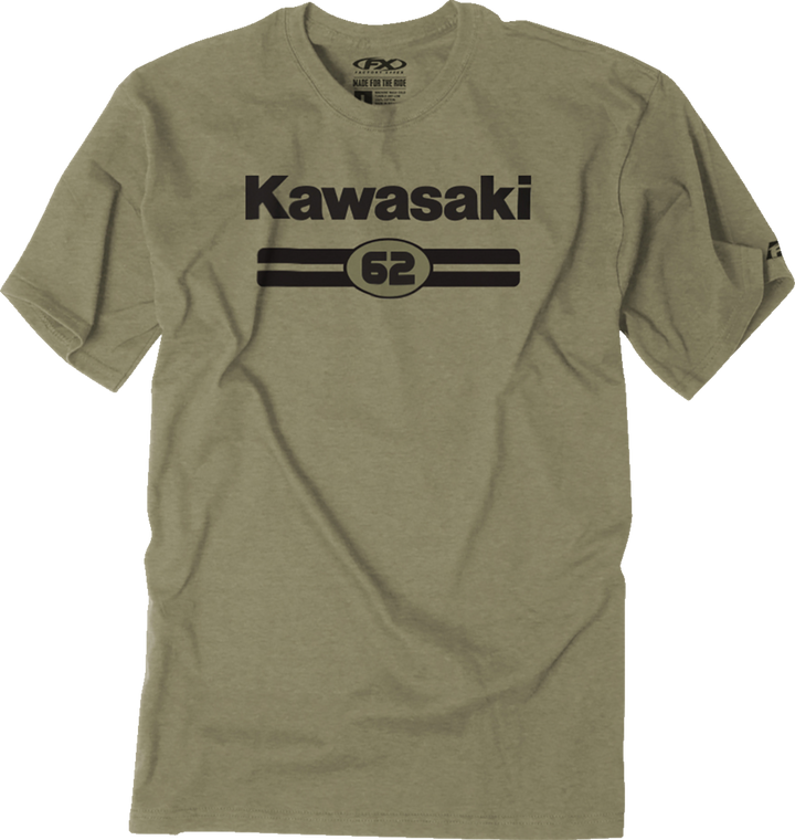 Factory Effex Kawasaki Sixty Two T-Shirt - Heather Olive - Medium 27-87122