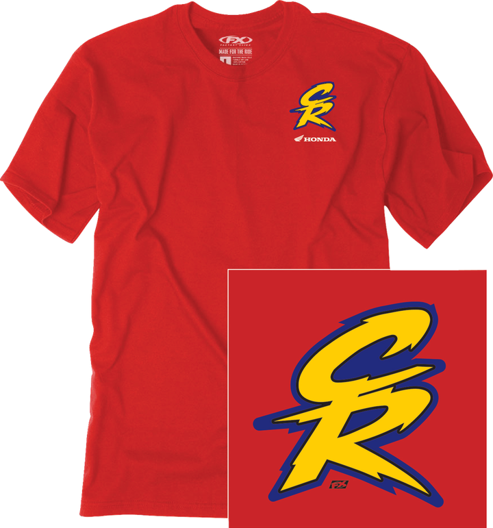 Factory Effex Honda Retro Cr T-Shirt - Red - Medium 28-87312