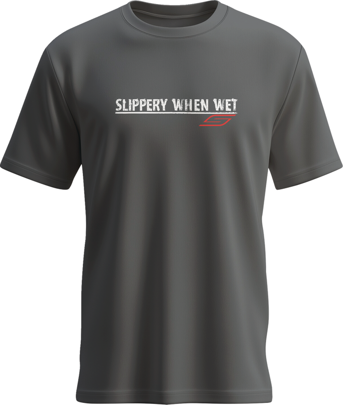 Slippery Slippery When Wet T-Shirt - Charcoal - Medium 3030-25346